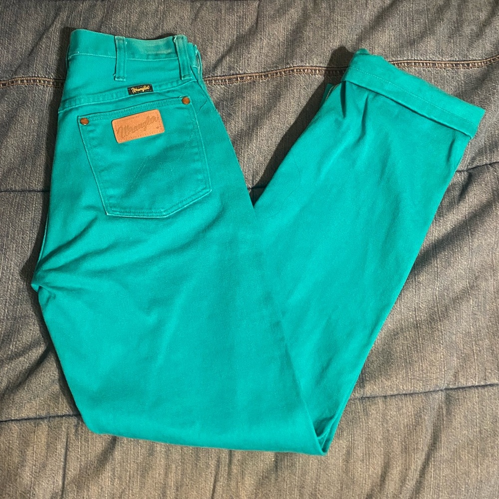 90s Vintage Wrangler Turquoise jeans